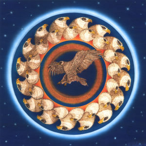 EAGLE IN THE NIGHT 60x60 (Collezione privata)